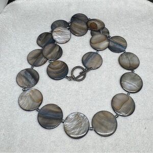 Elegant Gray Shell Necklace